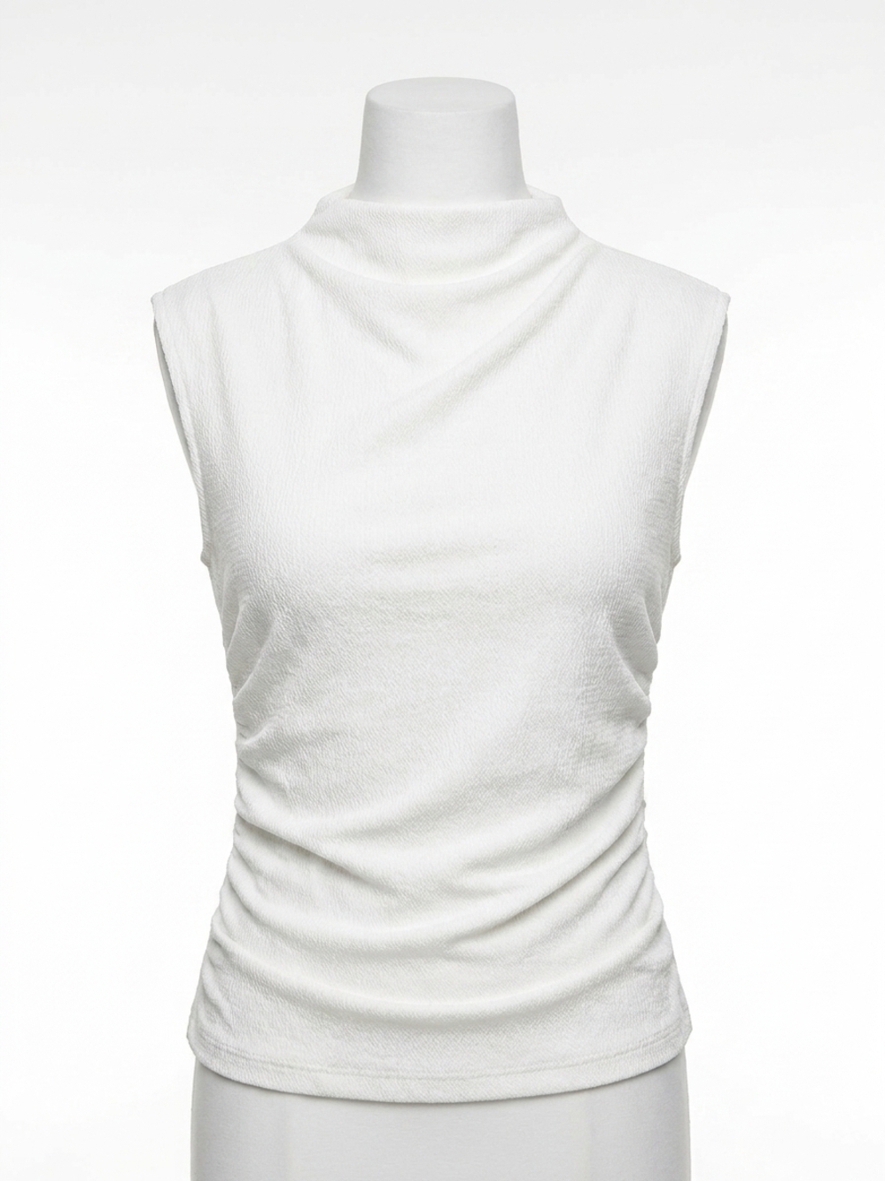 NEW FDJ rushed cap sleeve top in white